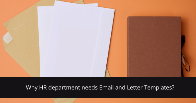 Why HR department needs Email and Letter Templates?