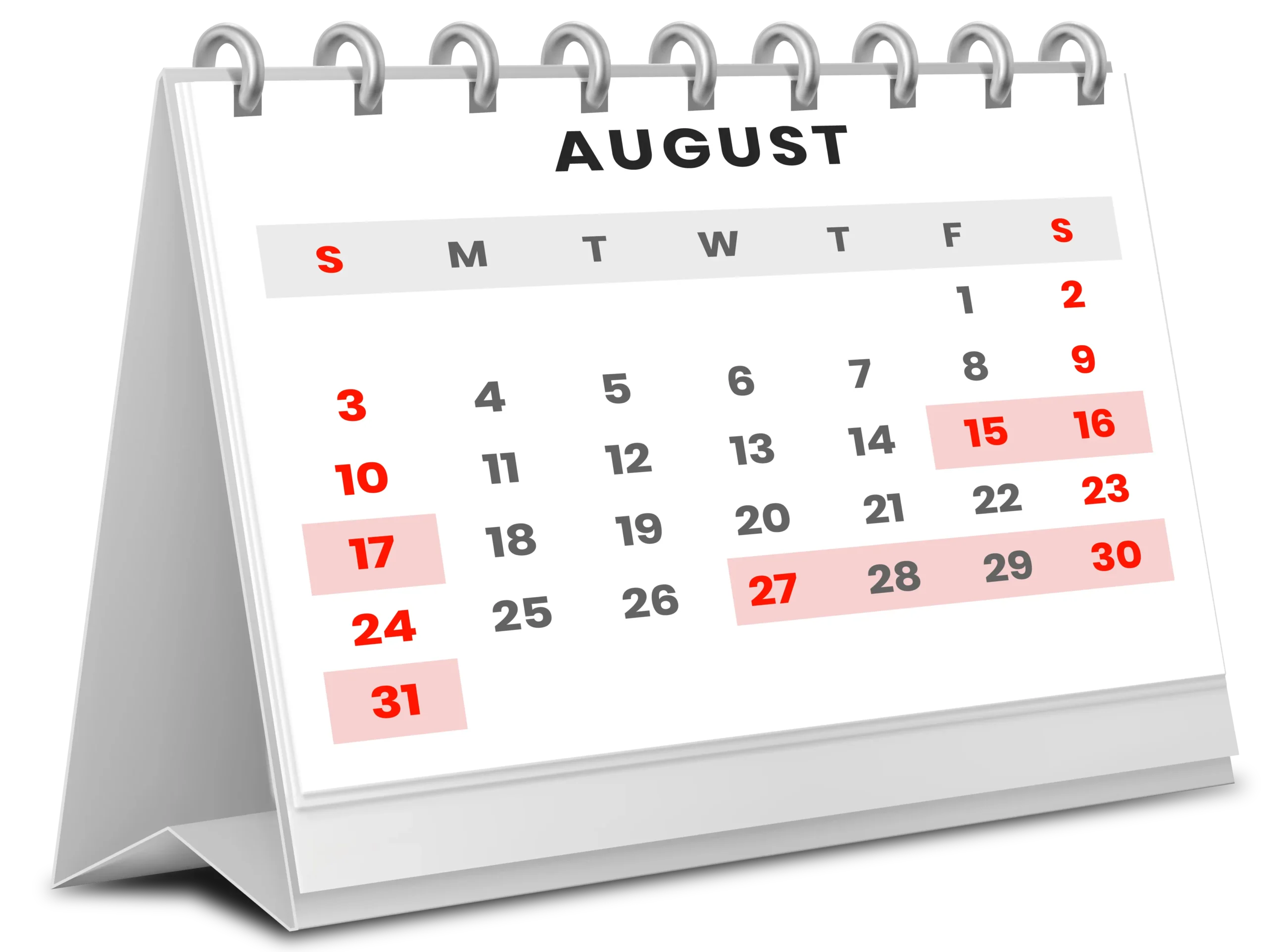 Long weekend in august 2025